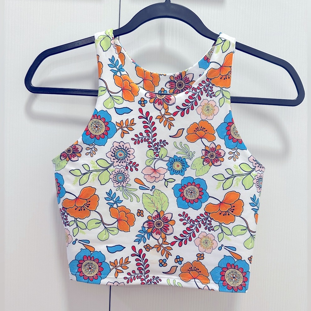 becco Floral Crop Top | M